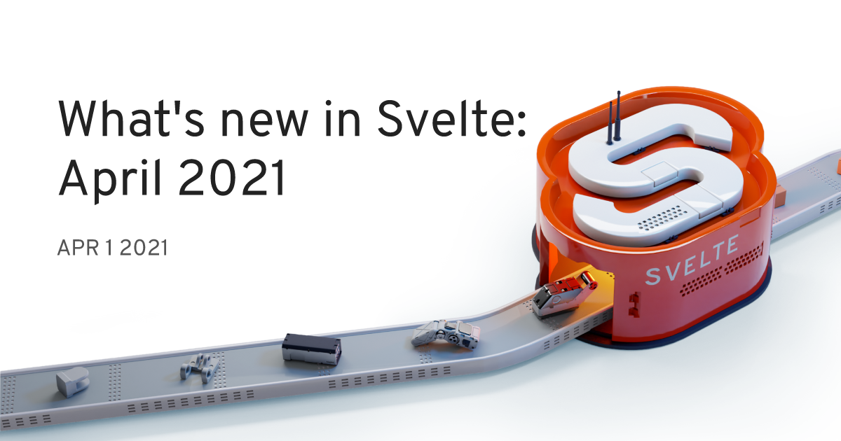 Social card for What's new in Svelte: April 2021